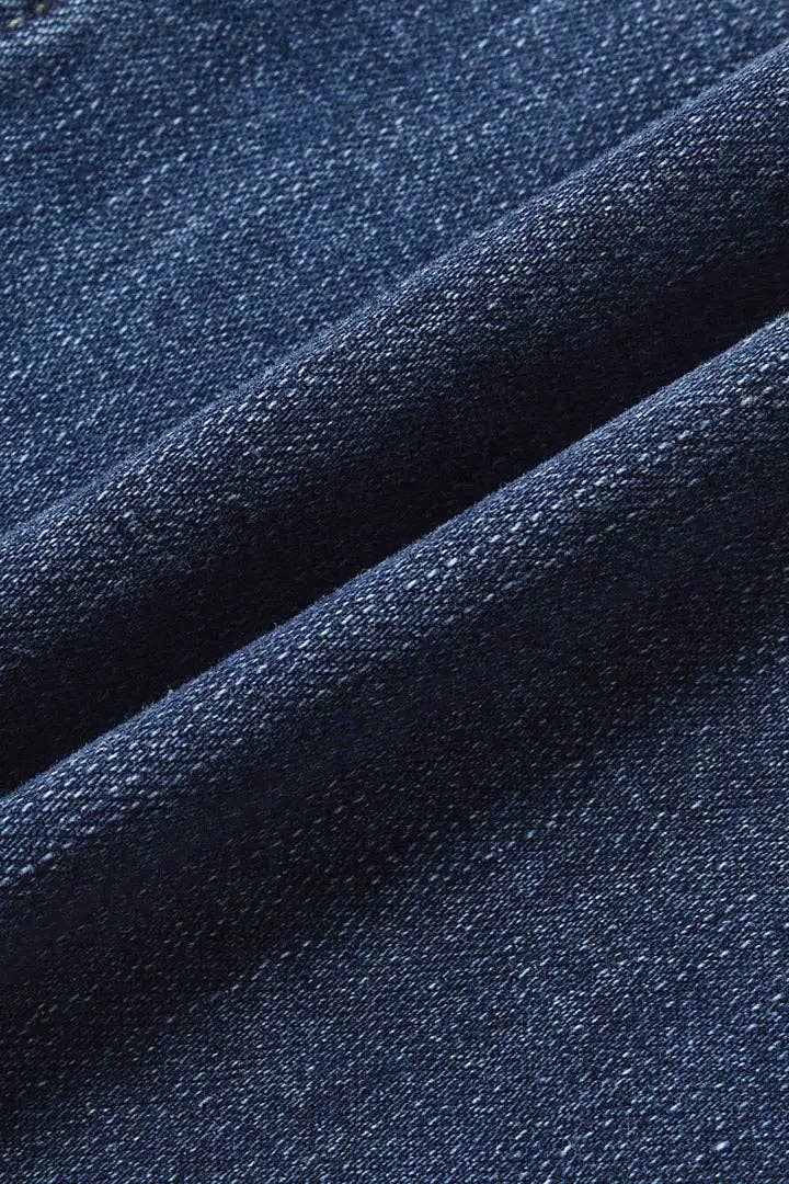 22 - Vintage Washed High Waist Wide Leg Denim Jeans