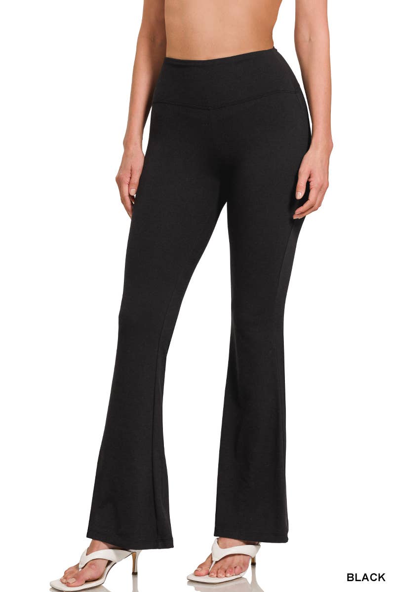 16-Zenana Buttery Soft High-Waist Flare Yoga Pants