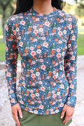 4-Floral Mesh Top
