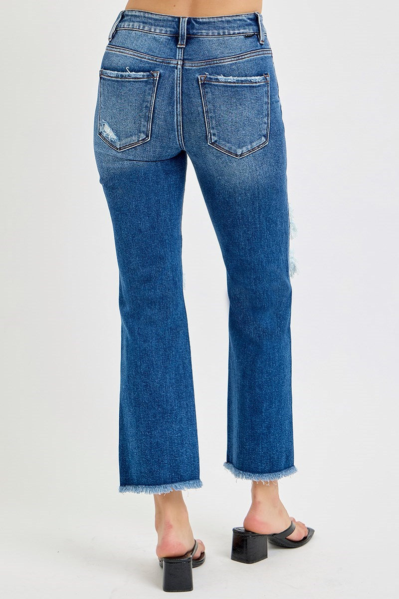 9- RISEN Mid Rise Crop Flare Jeans – RDP5773