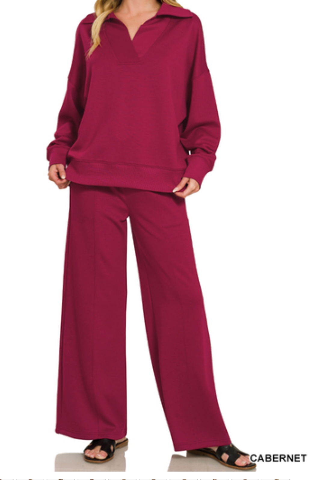 D- Scuba collared longsleeve pullover & center seam pants set  ROTP-4096Y
