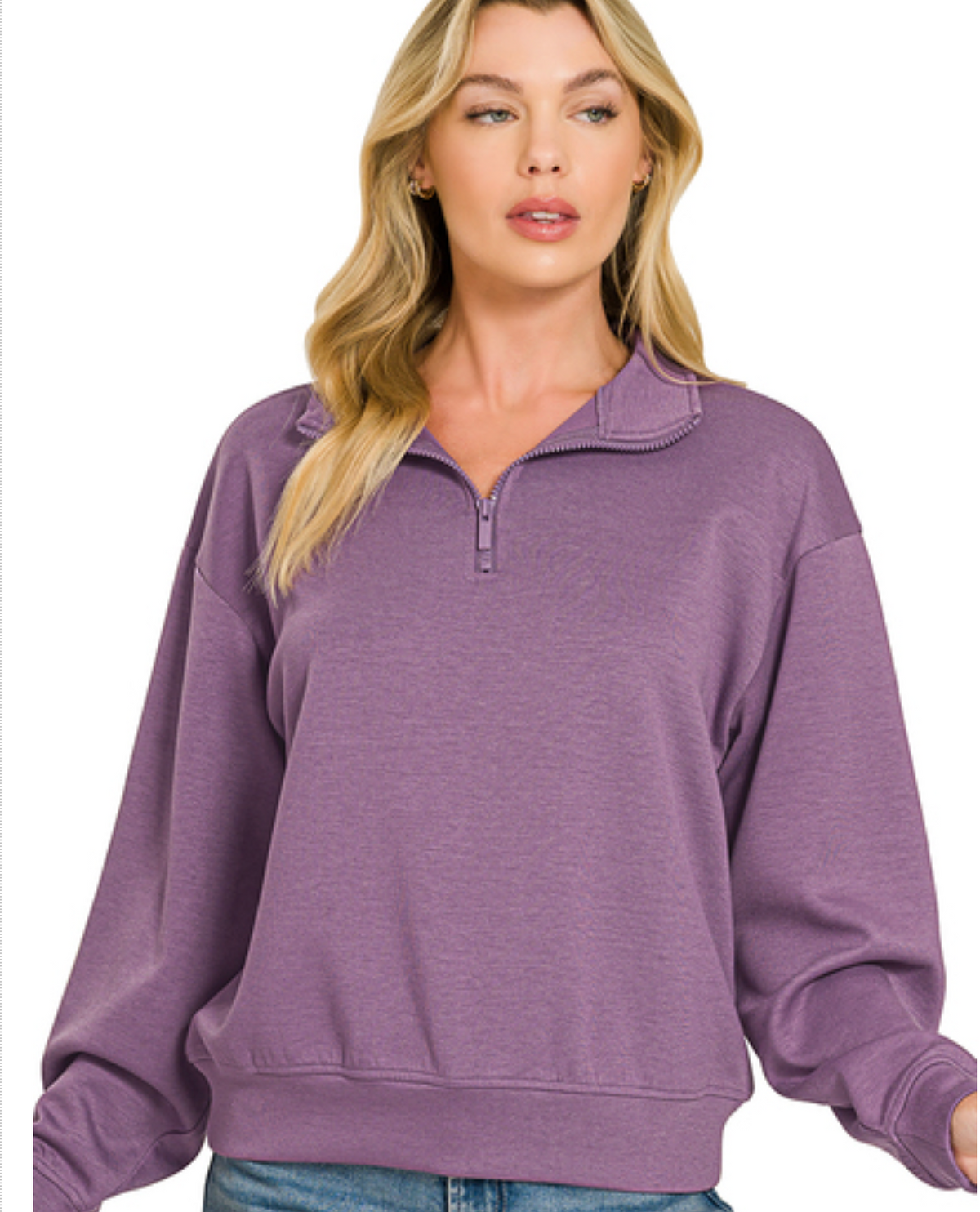 I - Scuba half zip pullover sweatshirts  ROT-4071D4