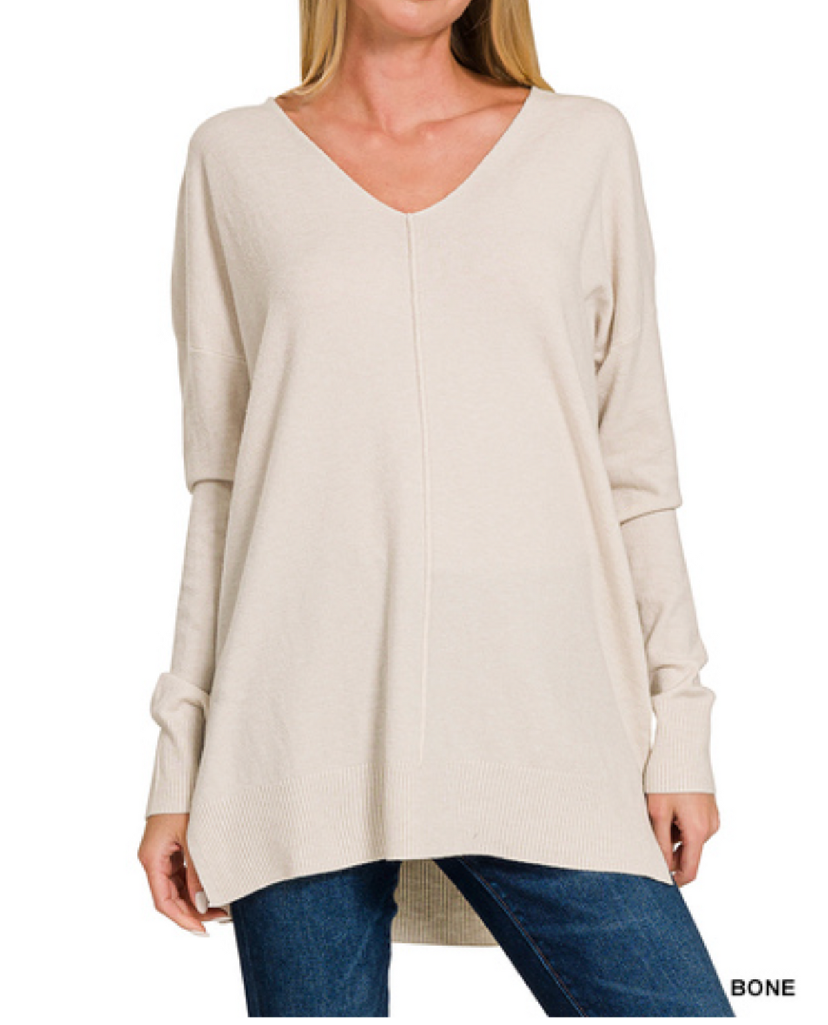 G/H - Viscose front seam sweater  TW-2211D6