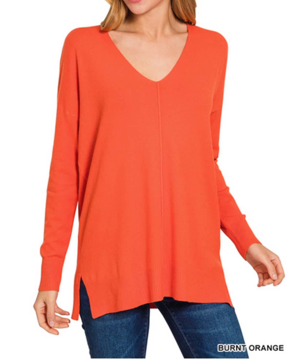G/H - Viscose front seam sweater  TW-2211D6