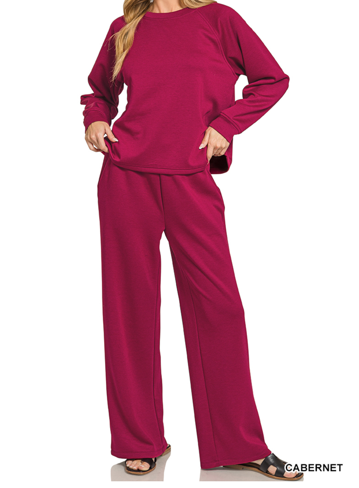 C-Scuba crewneck long sleeve pullover & pants 2 pieces set ROTP-4114D4