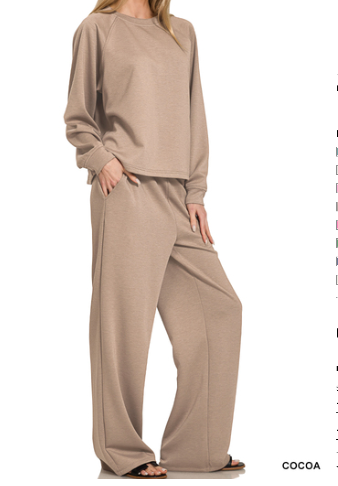 C-Scuba crewneck long sleeve pullover & pants 2 pieces set ROTP-4114D4