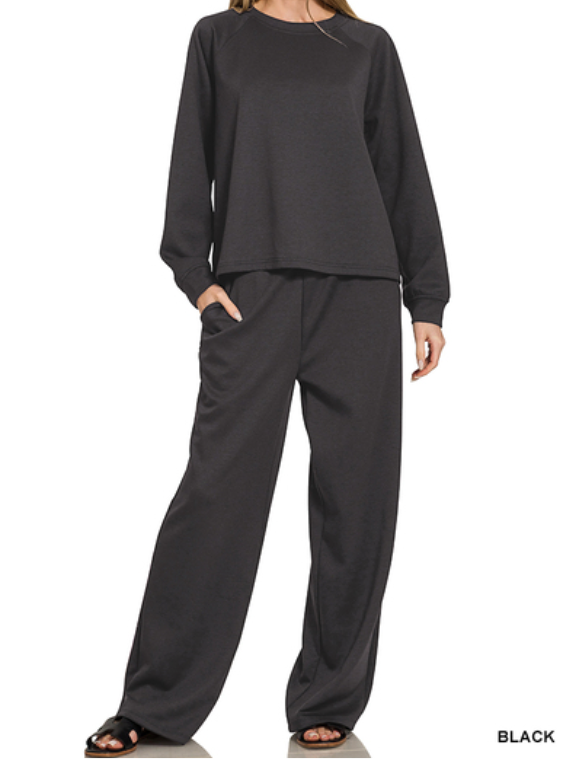 C-Scuba crewneck long sleeve pullover & pants 2 pieces set ROTP-4114D4